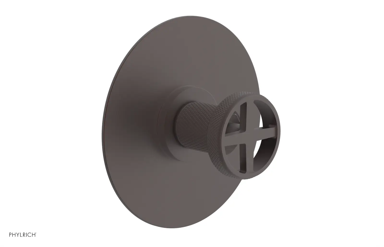 Phylrich Dustrie Knurled Thermostatic or Pressure Balance Shower Plate and Handle Trim by Phylrich