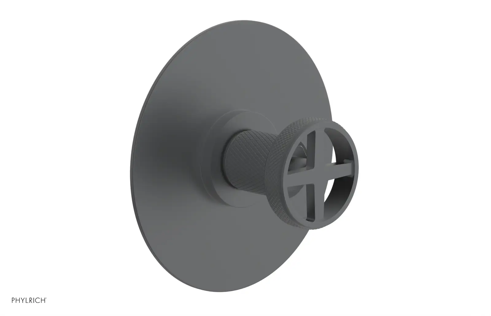 Phylrich Dustrie Knurled Thermostatic or Pressure Balance Shower Plate and Handle Trim by Phylrich
