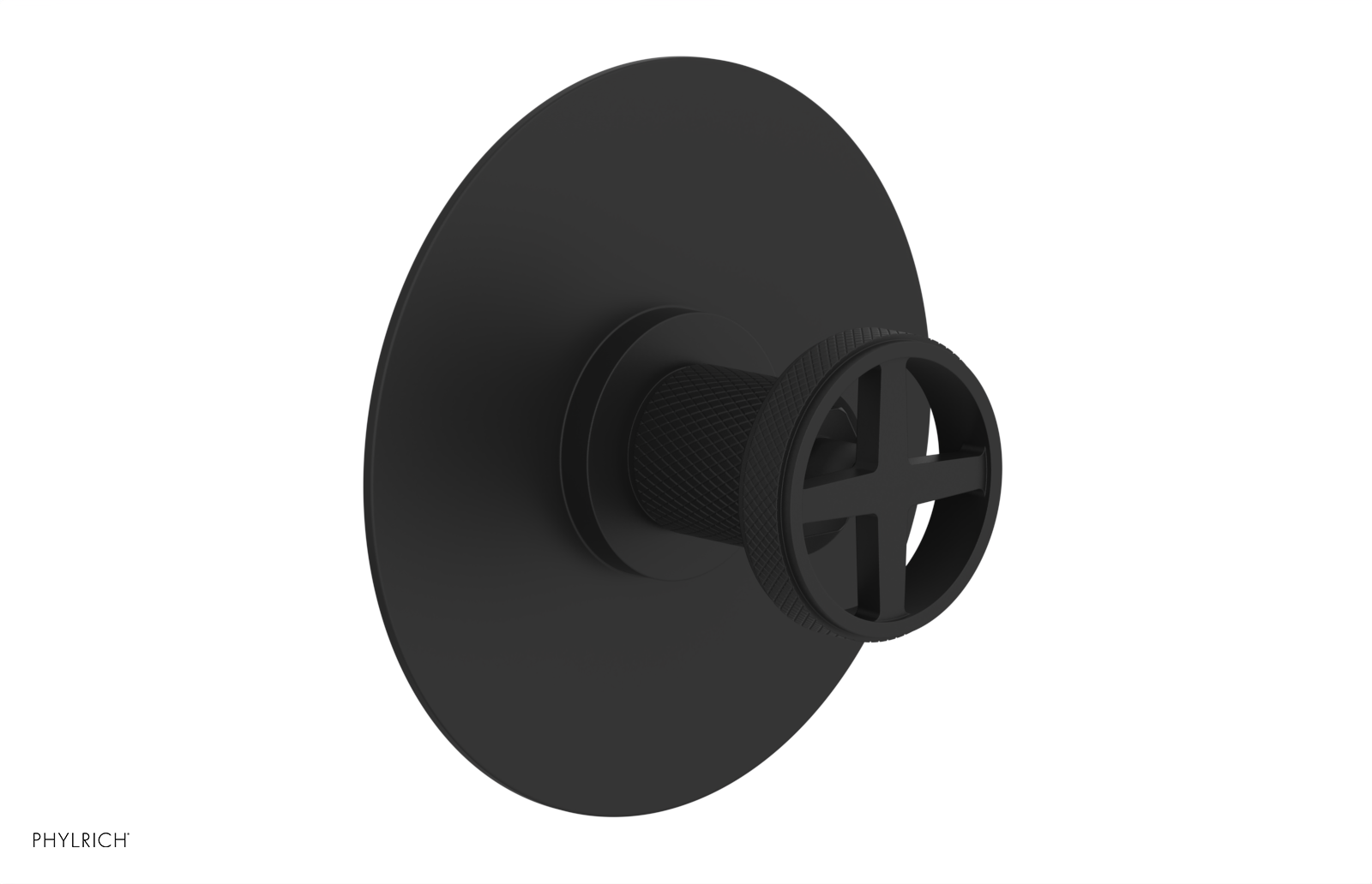 Phylrich Dustrie Knurled Thermostatic or Pressure Balance Shower Plate and Handle Trim