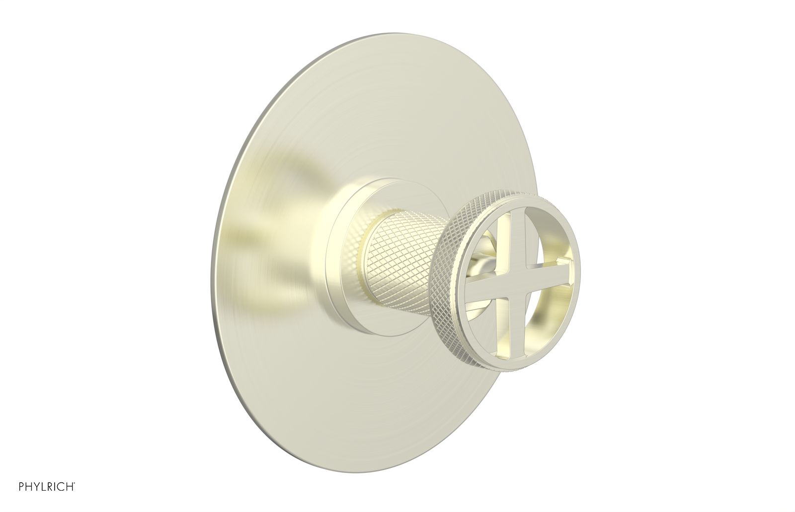Phylrich Dustrie Knurled Thermostatic or Pressure Balance Shower Plate and Handle Trim