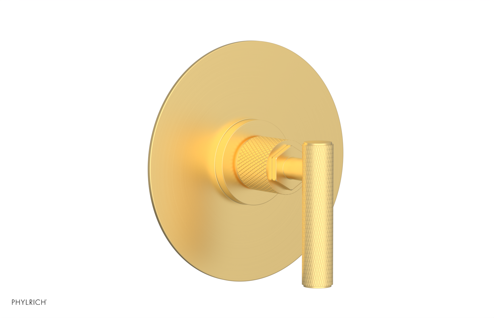 Phylrich Dustrie Knurled Thermostatic or Pressure Balance Shower Plate and Handle Trim