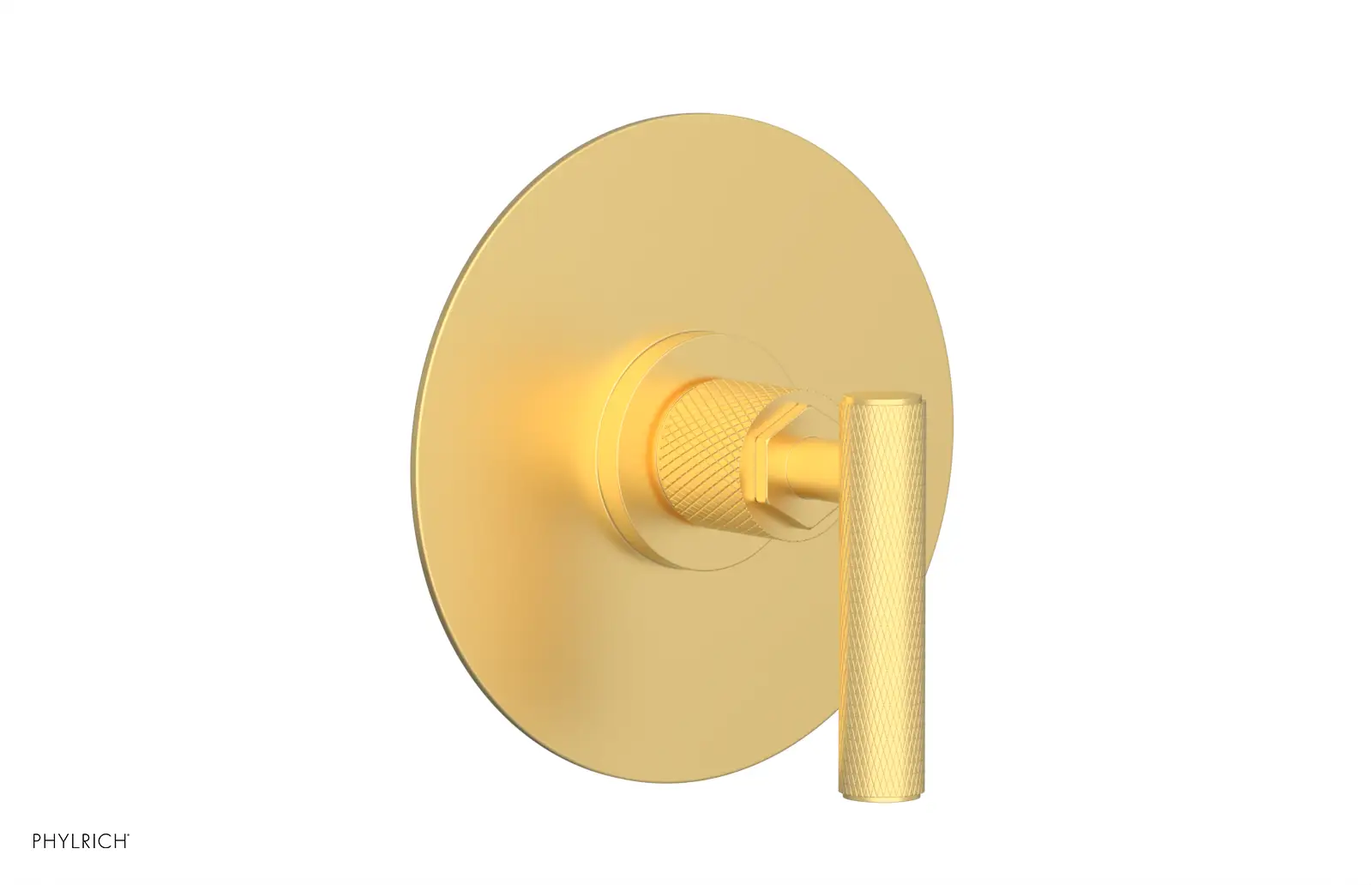 Phylrich Dustrie Knurled Thermostatic or Pressure Balance Shower Plate and Handle Trim by Phylrich