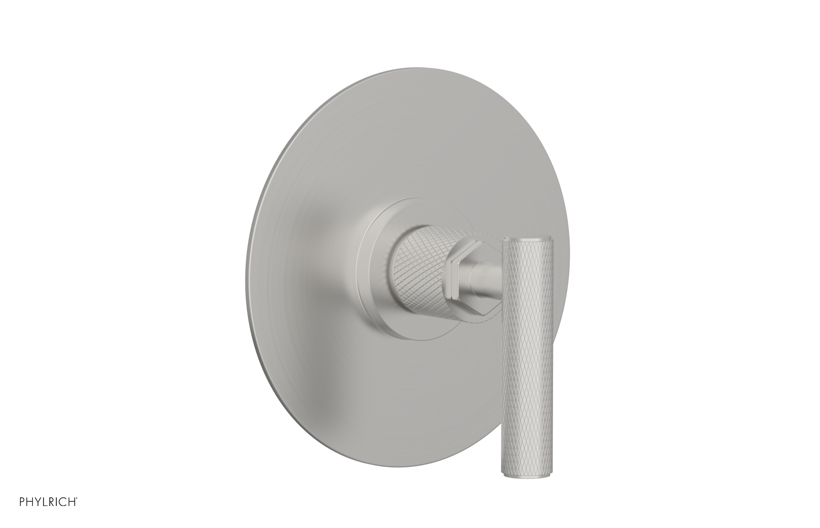 Phylrich Dustrie Knurled Thermostatic or Pressure Balance Shower Plate and Handle Trim