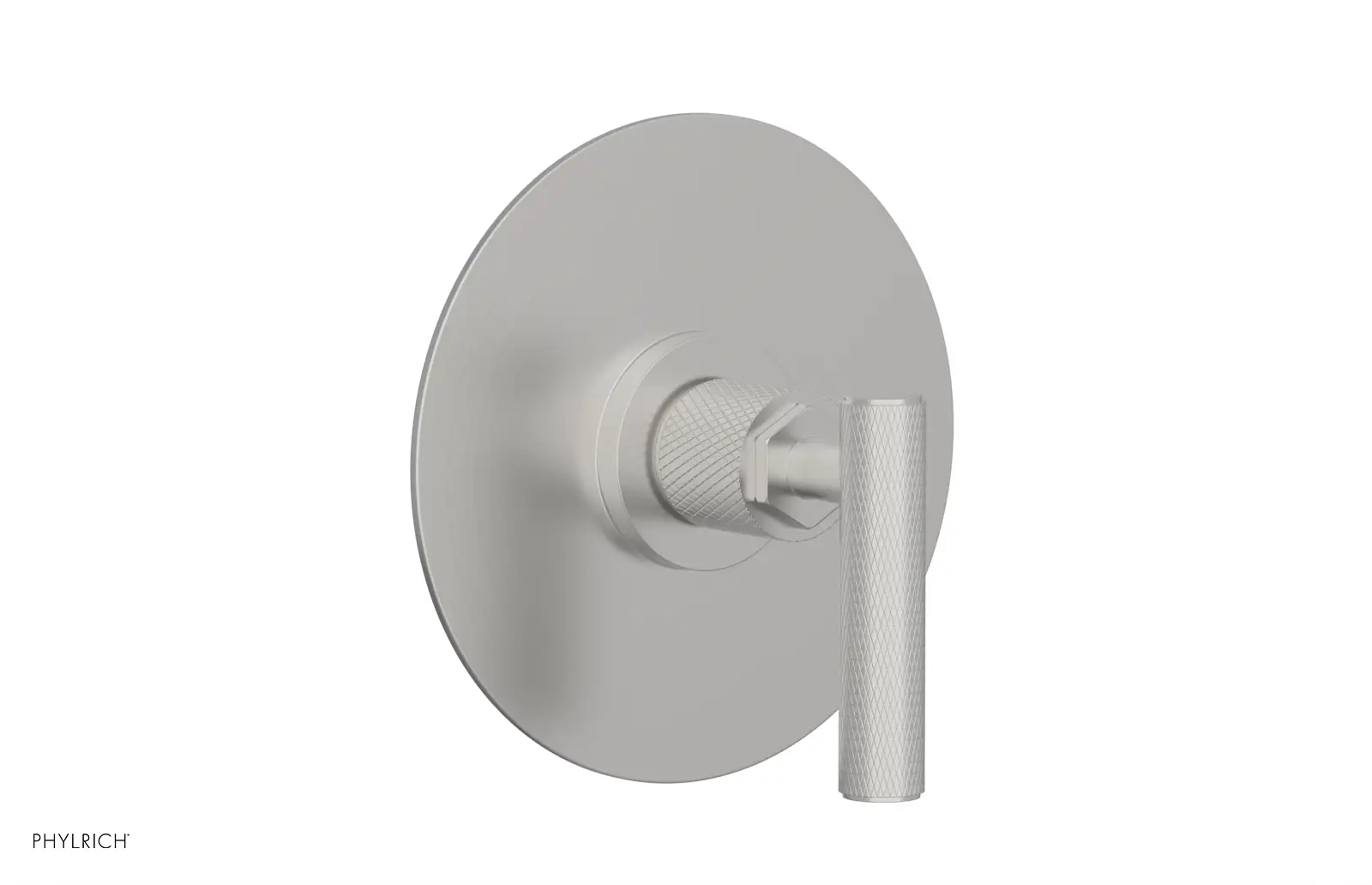 Phylrich Dustrie Knurled Thermostatic or Pressure Balance Shower Plate and Handle Trim by Phylrich