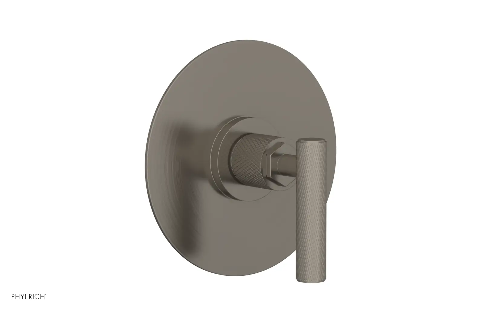 Phylrich Dustrie Knurled Thermostatic or Pressure Balance Shower Plate and Handle Trim by Phylrich