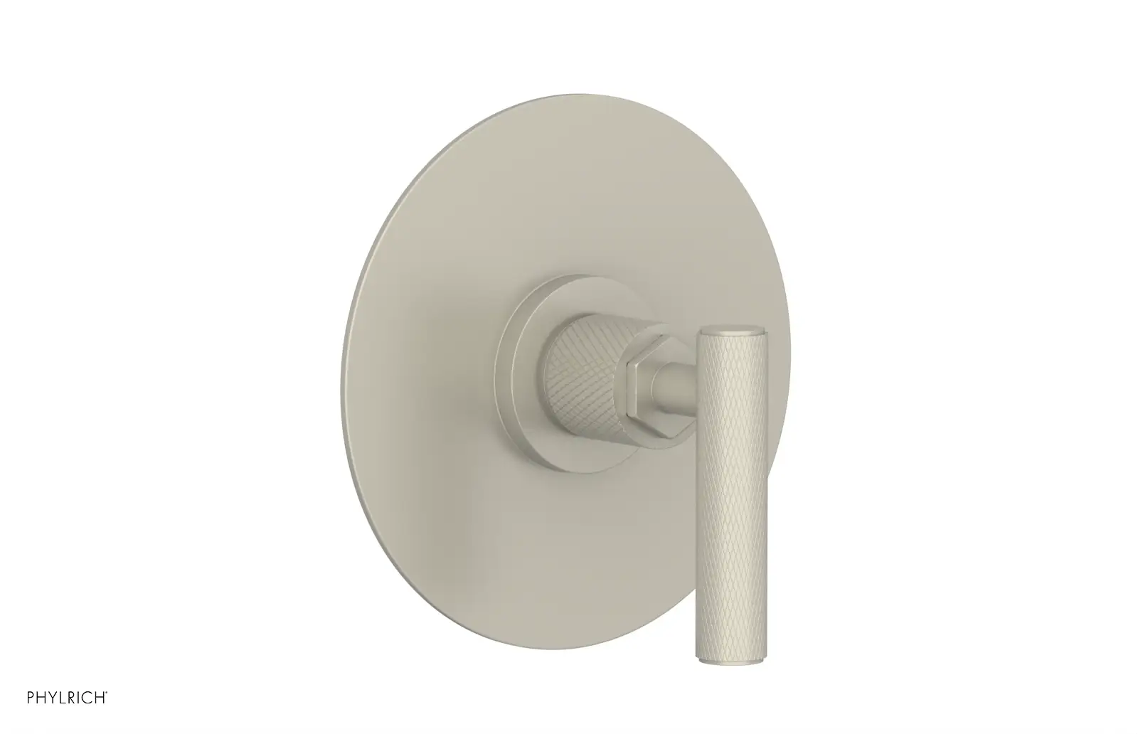 Phylrich Dustrie Knurled Thermostatic or Pressure Balance Shower Plate and Handle Trim by Phylrich
