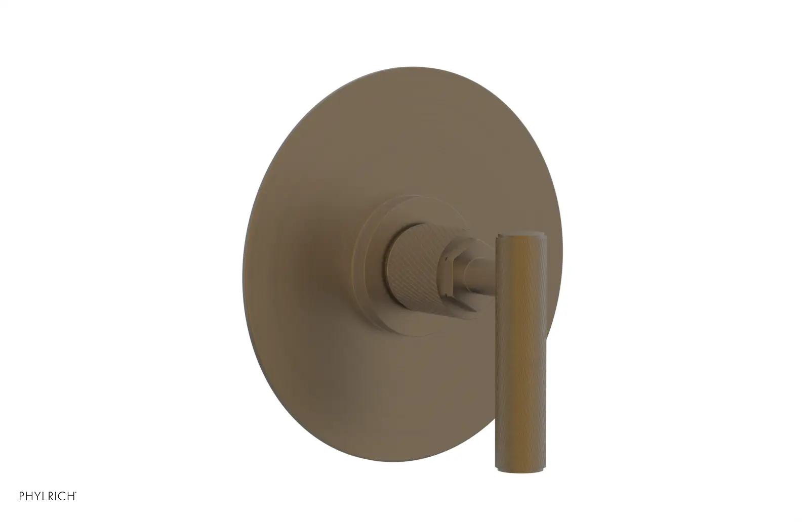 Phylrich Dustrie Knurled Thermostatic or Pressure Balance Shower Plate and Handle Trim by Phylrich
