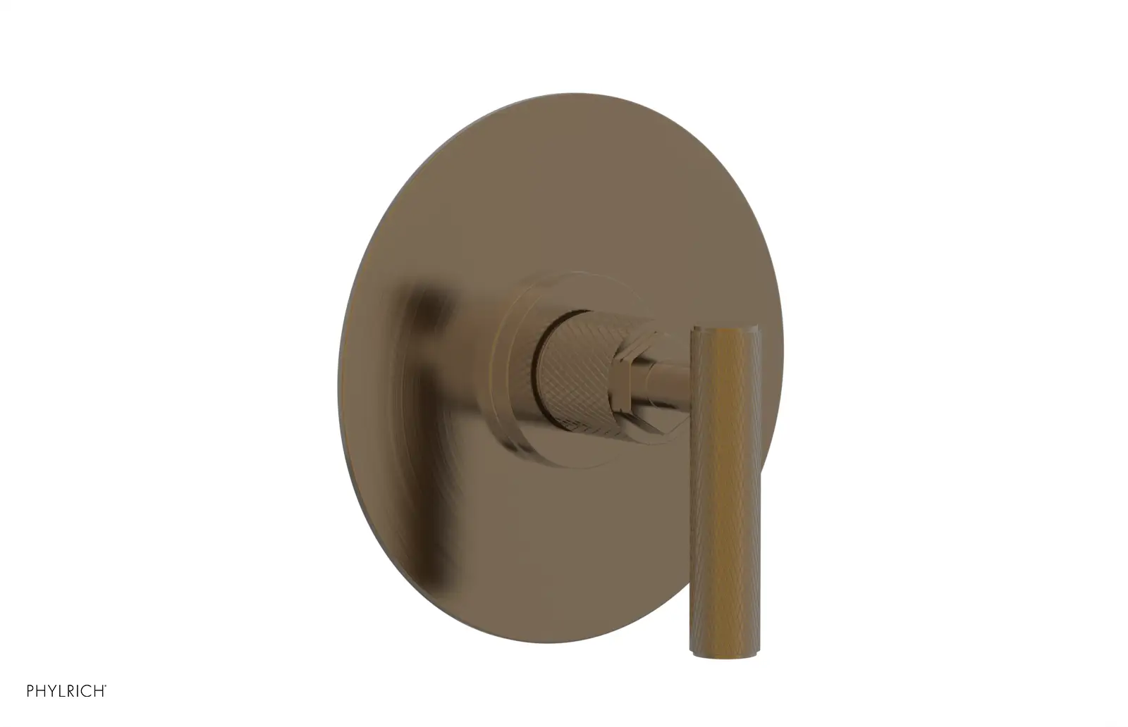 Phylrich Dustrie Knurled Thermostatic or Pressure Balance Shower Plate and Handle Trim by Phylrich