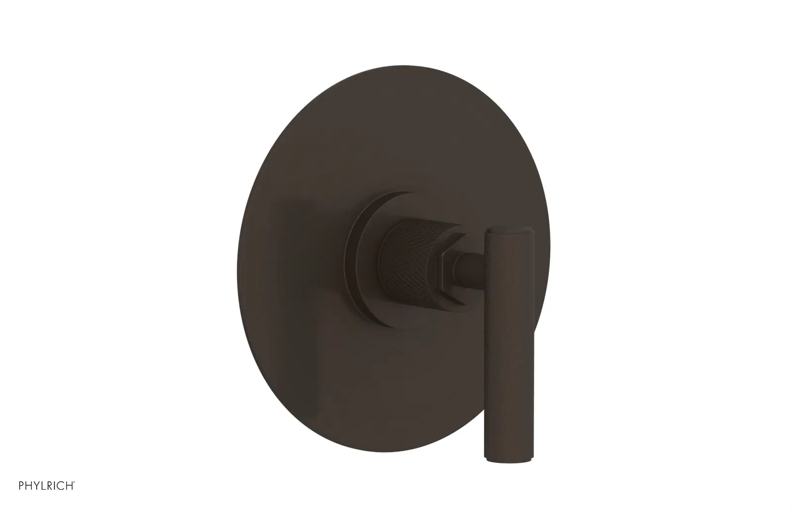 Phylrich Dustrie Knurled Thermostatic or Pressure Balance Shower Plate and Handle Trim by Phylrich