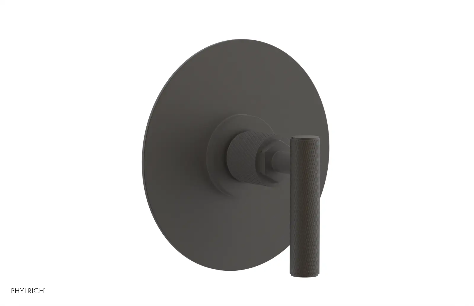 Phylrich Dustrie Knurled Thermostatic or Pressure Balance Shower Plate and Handle Trim by Phylrich