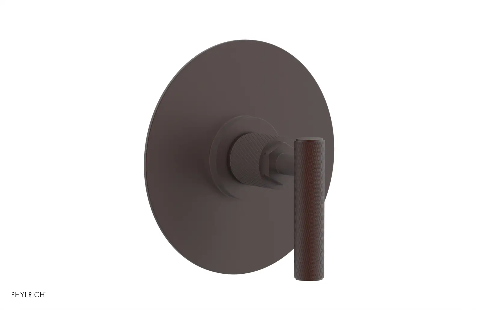Phylrich Dustrie Knurled Thermostatic or Pressure Balance Shower Plate and Handle Trim by Phylrich