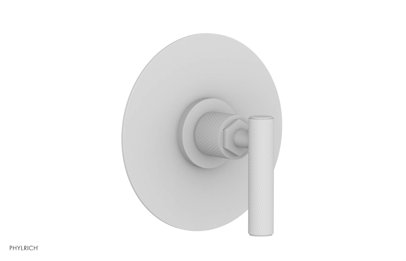 Phylrich Dustrie Knurled Thermostatic or Pressure Balance Shower Plate and Handle Trim