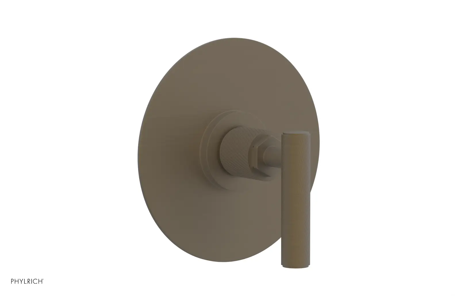 Phylrich Dustrie Knurled Thermostatic or Pressure Balance Shower Plate and Handle Trim by Phylrich