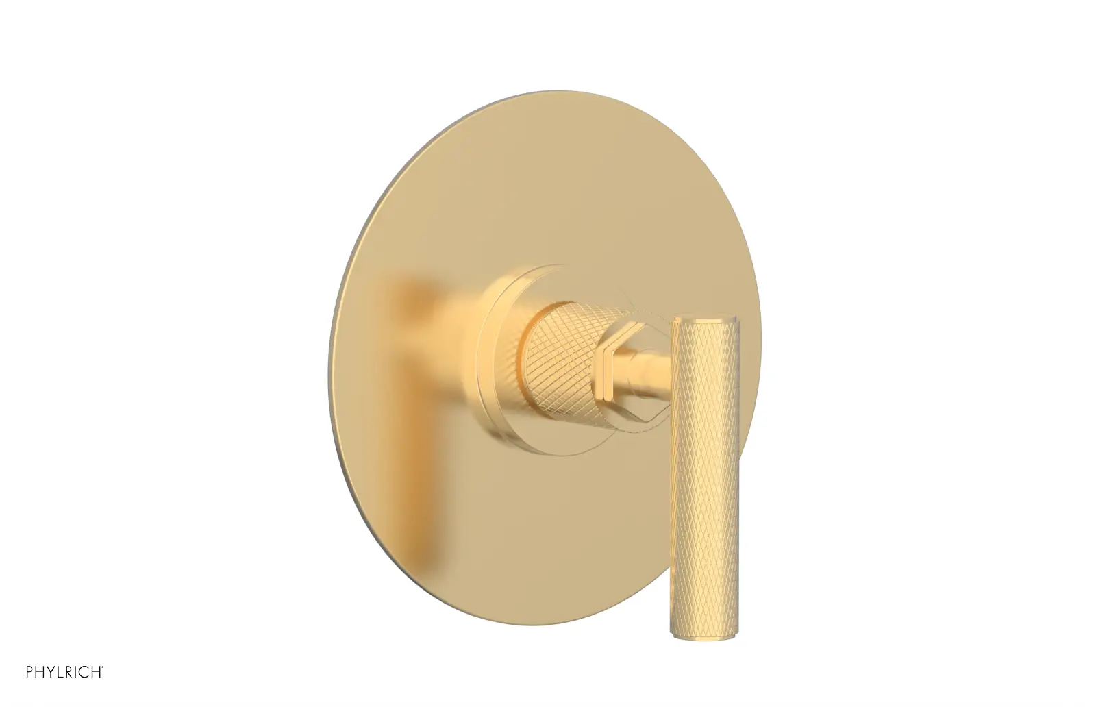 Phylrich Dustrie Knurled Thermostatic or Pressure Balance Shower Plate and Handle Trim by Phylrich