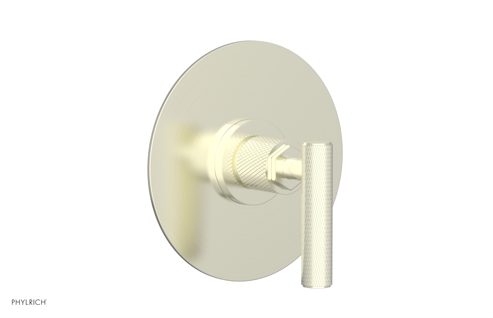 Phylrich Dustrie Knurled Thermostatic or Pressure Balance Shower Plate and Handle Trim
