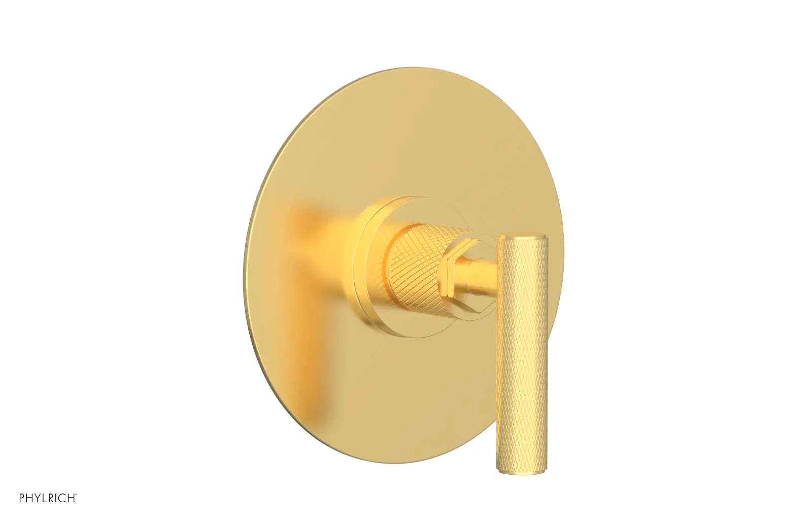 Phylrich Dustrie Knurled Thermostatic or Pressure Balance Shower Plate and Handle Trim by Phylrich