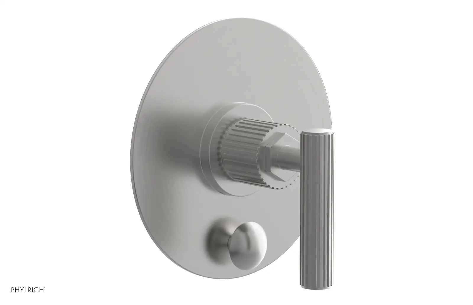 Phylrich Dustrie Grooved Pressure Balance Shower Plate with Diverter and Lever Handle Trim Set by Phylrich