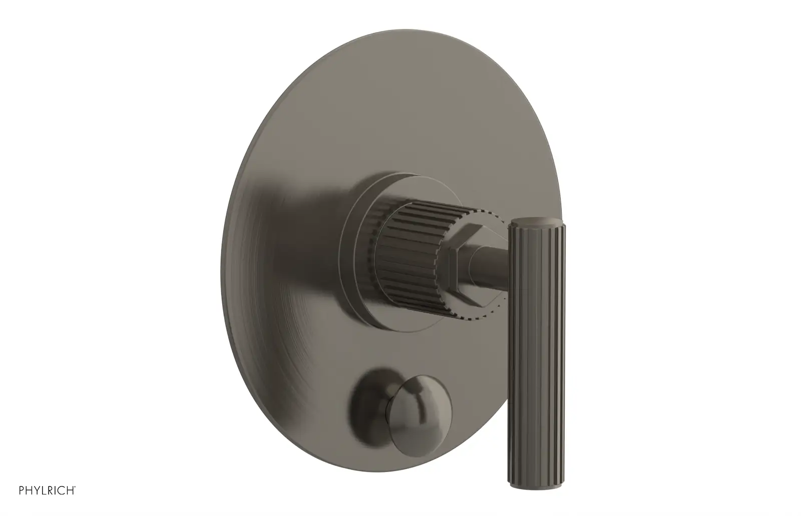 Phylrich Dustrie Grooved Pressure Balance Shower Plate with Diverter and Lever Handle Trim Set by Phylrich