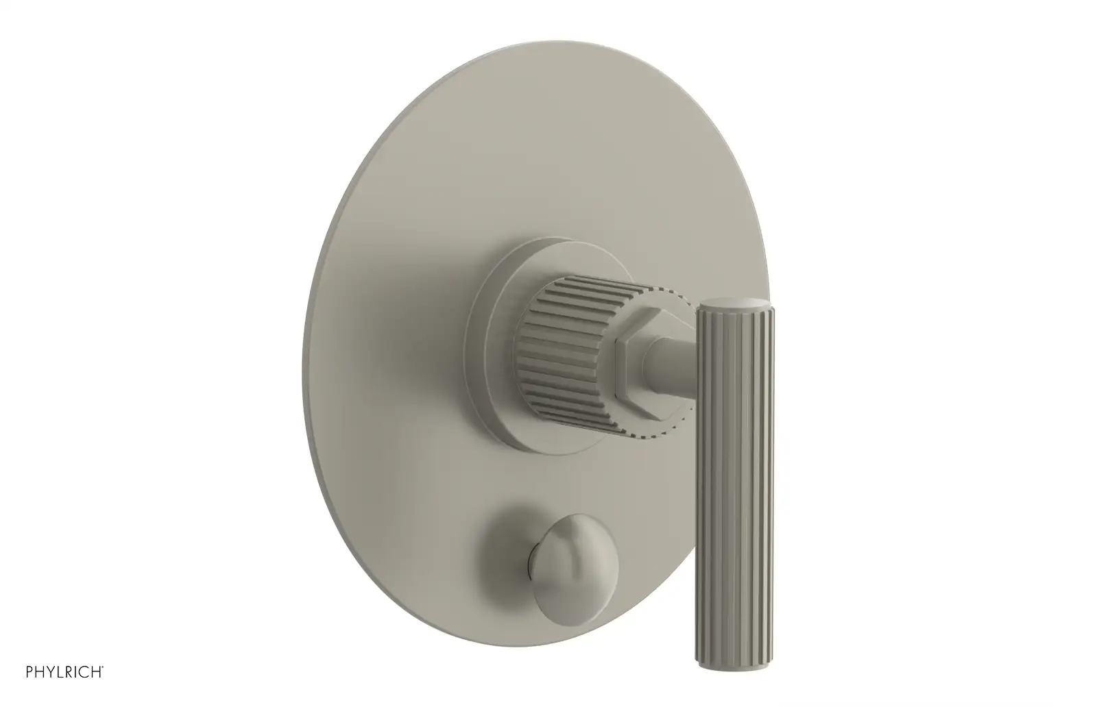 Phylrich Dustrie Grooved Pressure Balance Shower Plate with Diverter and Lever Handle Trim Set by Phylrich