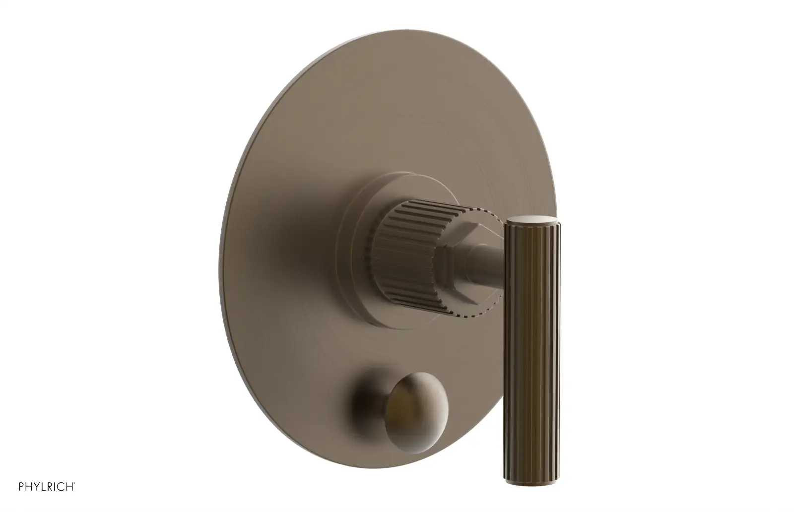 Phylrich Dustrie Grooved Pressure Balance Shower Plate with Diverter and Lever Handle Trim Set by Phylrich