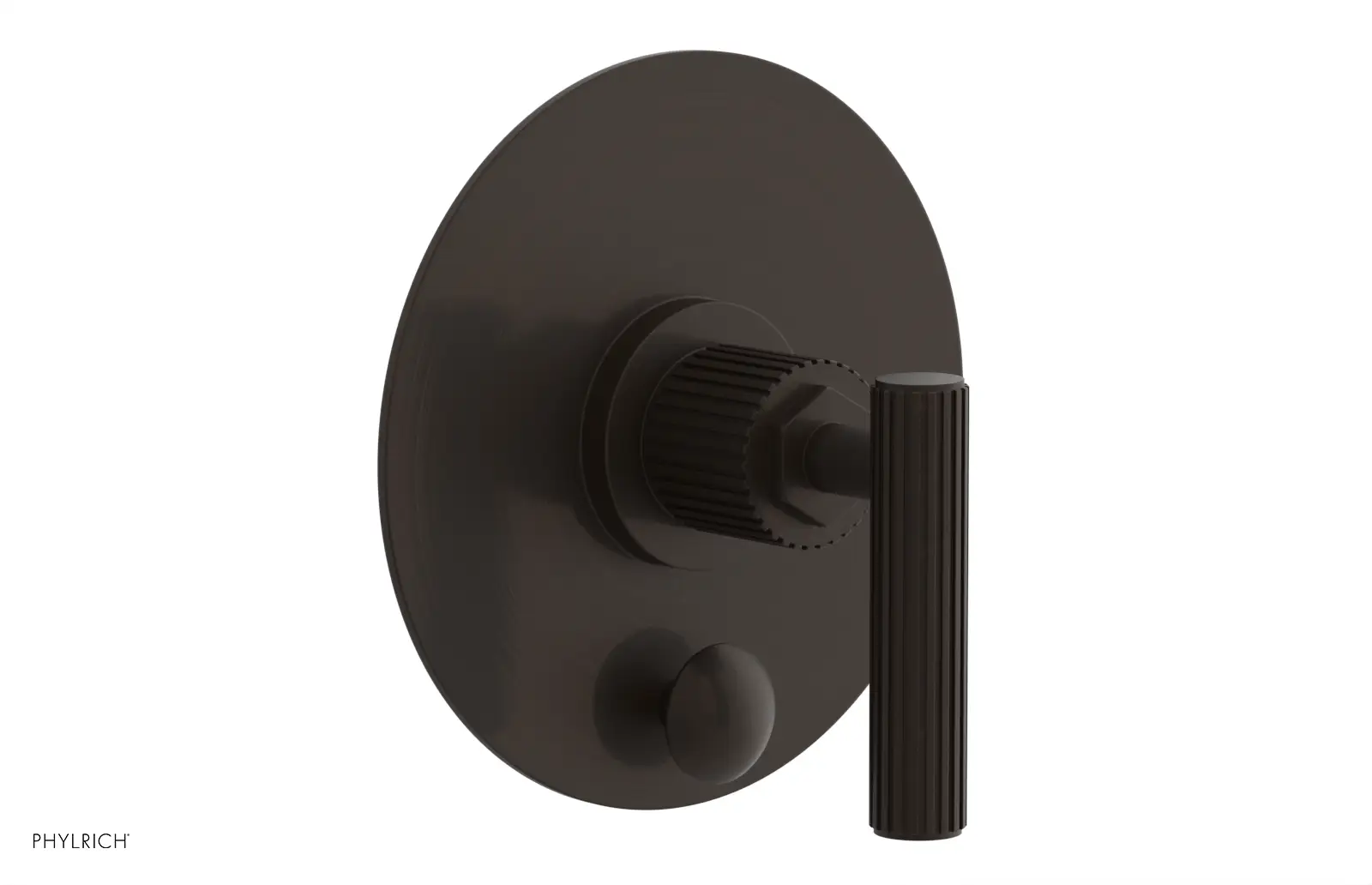 Phylrich Dustrie Grooved Pressure Balance Shower Plate with Diverter and Lever Handle Trim Set by Phylrich