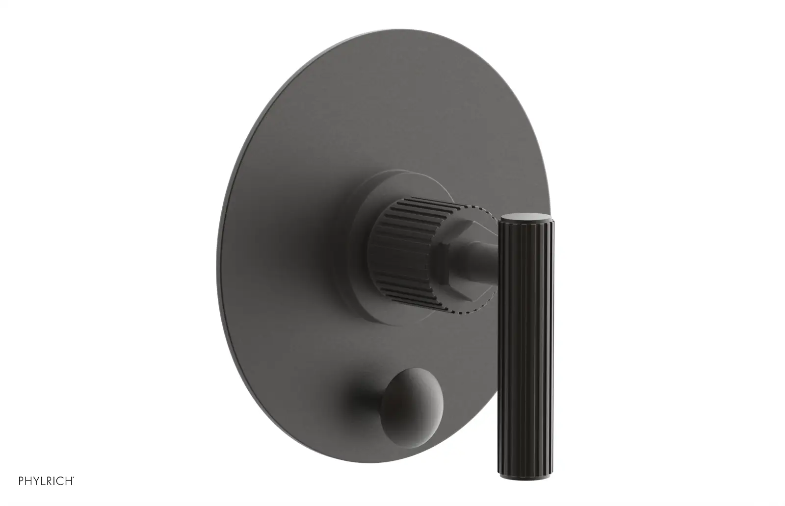 Phylrich Dustrie Grooved Pressure Balance Shower Plate with Diverter and Lever Handle Trim Set by Phylrich