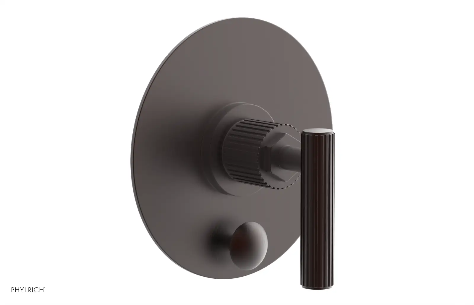 Phylrich Dustrie Grooved Pressure Balance Shower Plate with Diverter and Lever Handle Trim Set by Phylrich