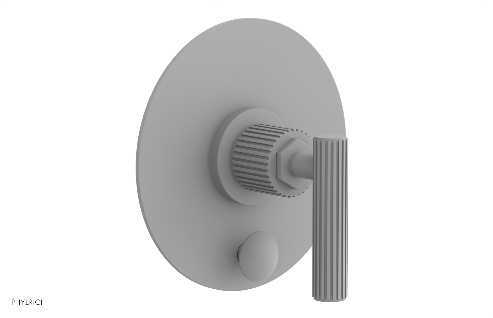 Phylrich Dustrie Grooved Pressure Balance Shower Plate with Diverter and Lever Handle Trim Set