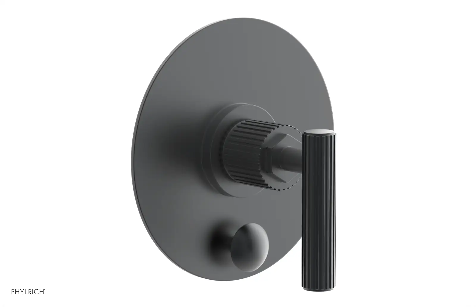 Phylrich Dustrie Grooved Pressure Balance Shower Plate with Diverter and Lever Handle Trim Set by Phylrich