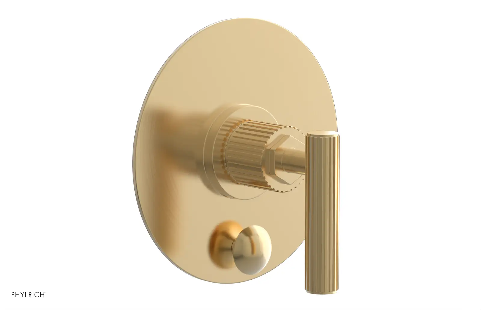 Phylrich Dustrie Grooved Pressure Balance Shower Plate with Diverter and Lever Handle Trim Set by Phylrich