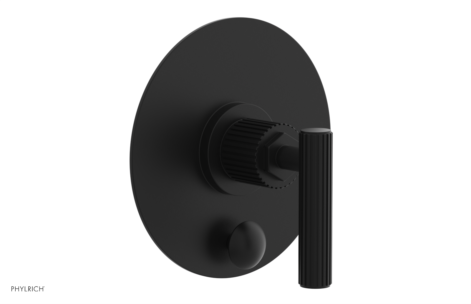 Phylrich Dustrie Grooved Pressure Balance Shower Plate with Diverter and Lever Handle Trim Set