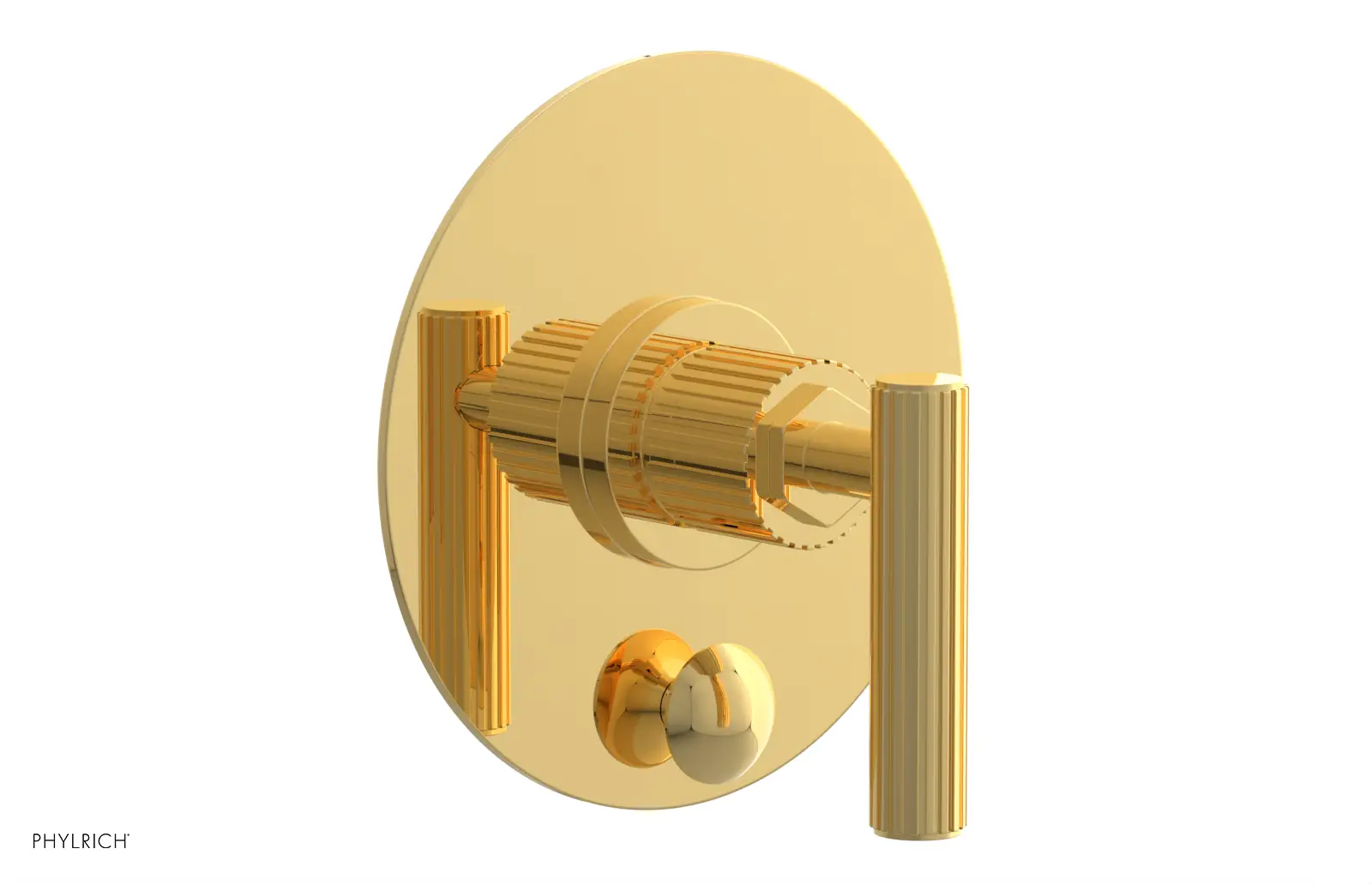 Phylrich Dustrie Grooved Pressure Balance Shower Plate with Diverter and Lever Handle Trim Set by Phylrich