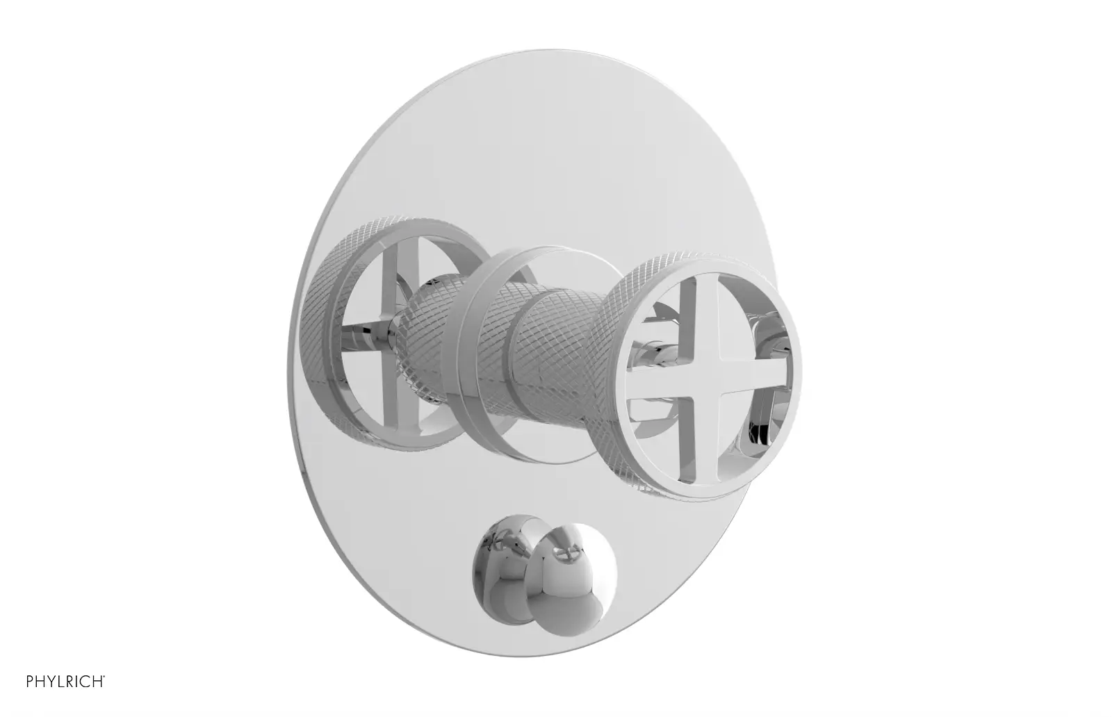 polished chrome shower trim