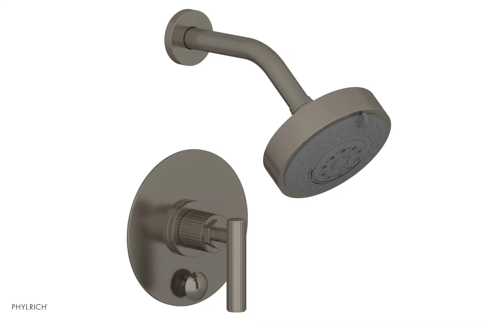 Phylrich Dustrie Grooved Less Spout Pressure Balance Shower and Diverter Set with Lever Handle by Phylrich