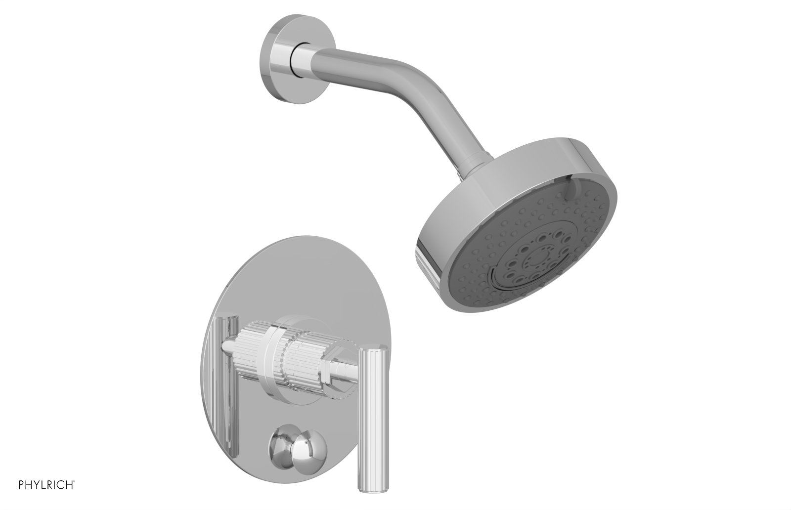 polished chrome shower set