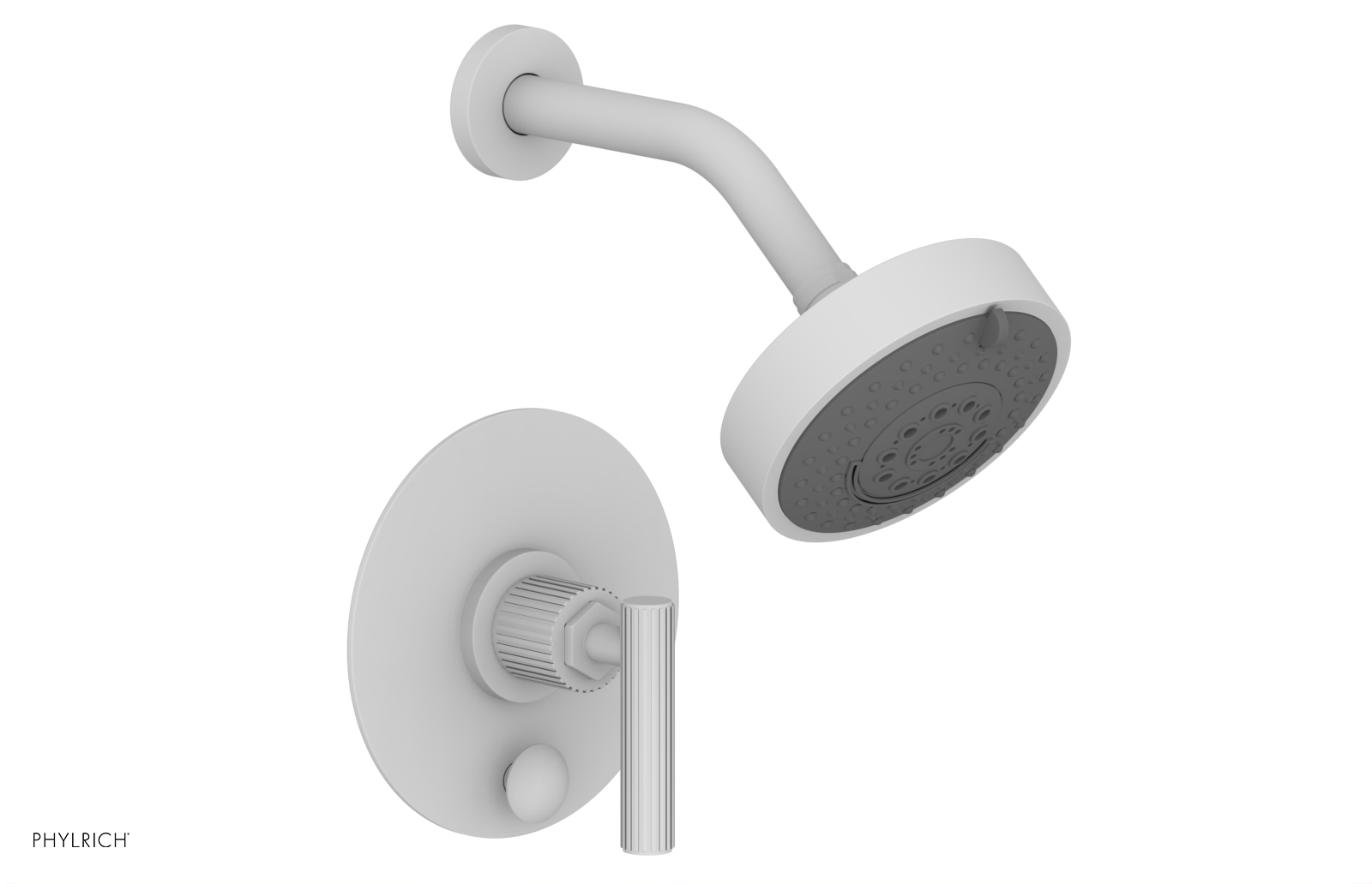 Phylrich Dustrie Grooved Less Spout Pressure Balance Shower and Diverter Set with Lever Handle