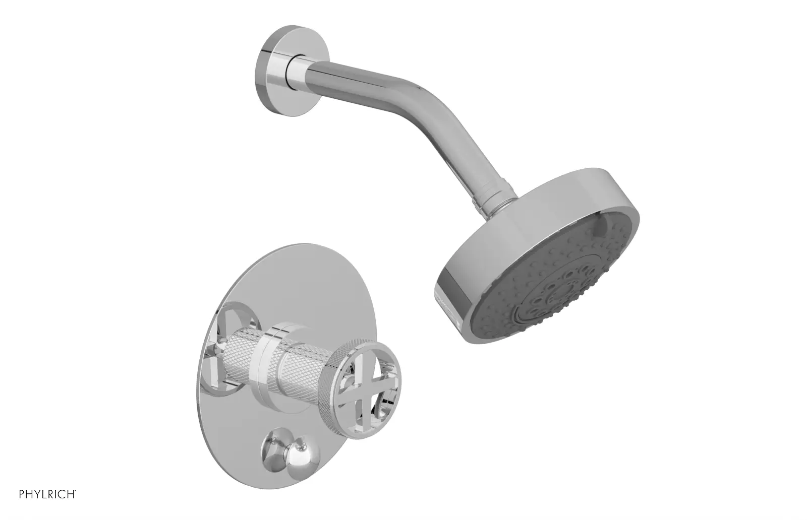 polished chrome shower set