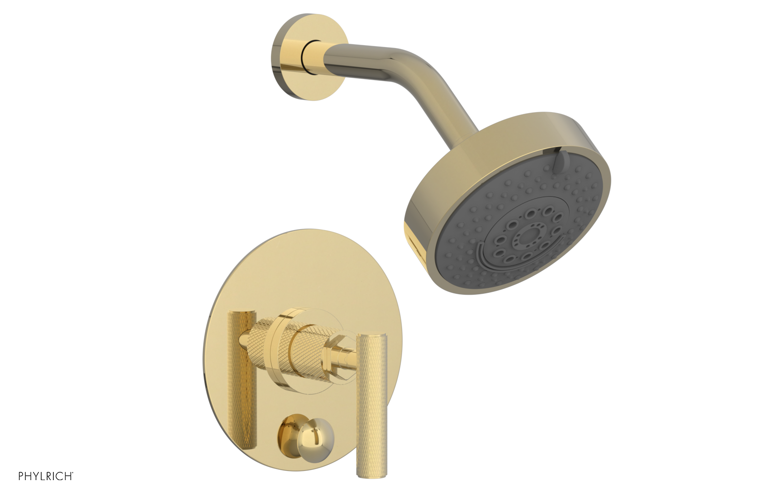 Phylrich Dustrie Pressure Balance Shower and Diverter Set with Lever Handle