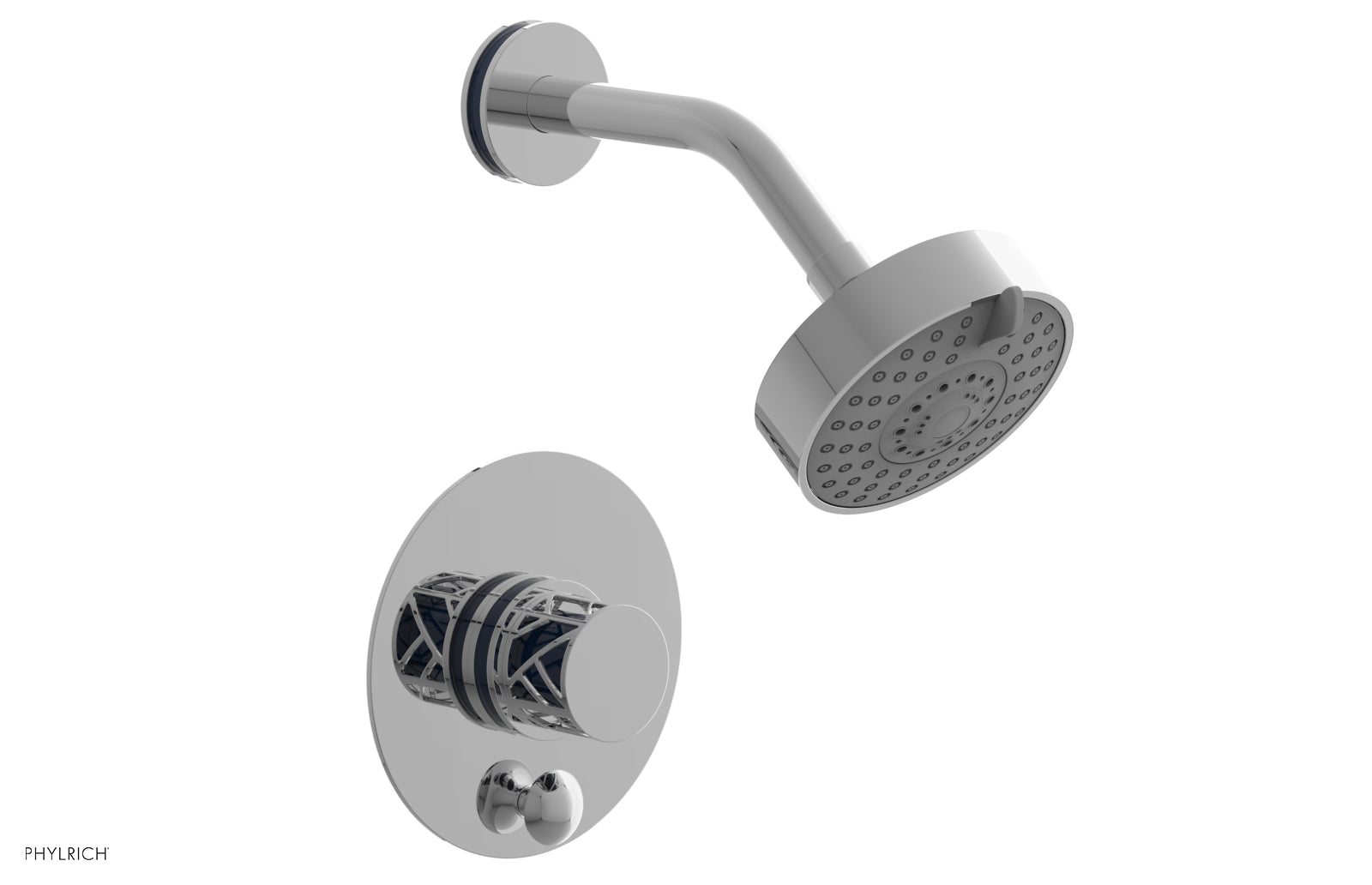 polished chrome shower set