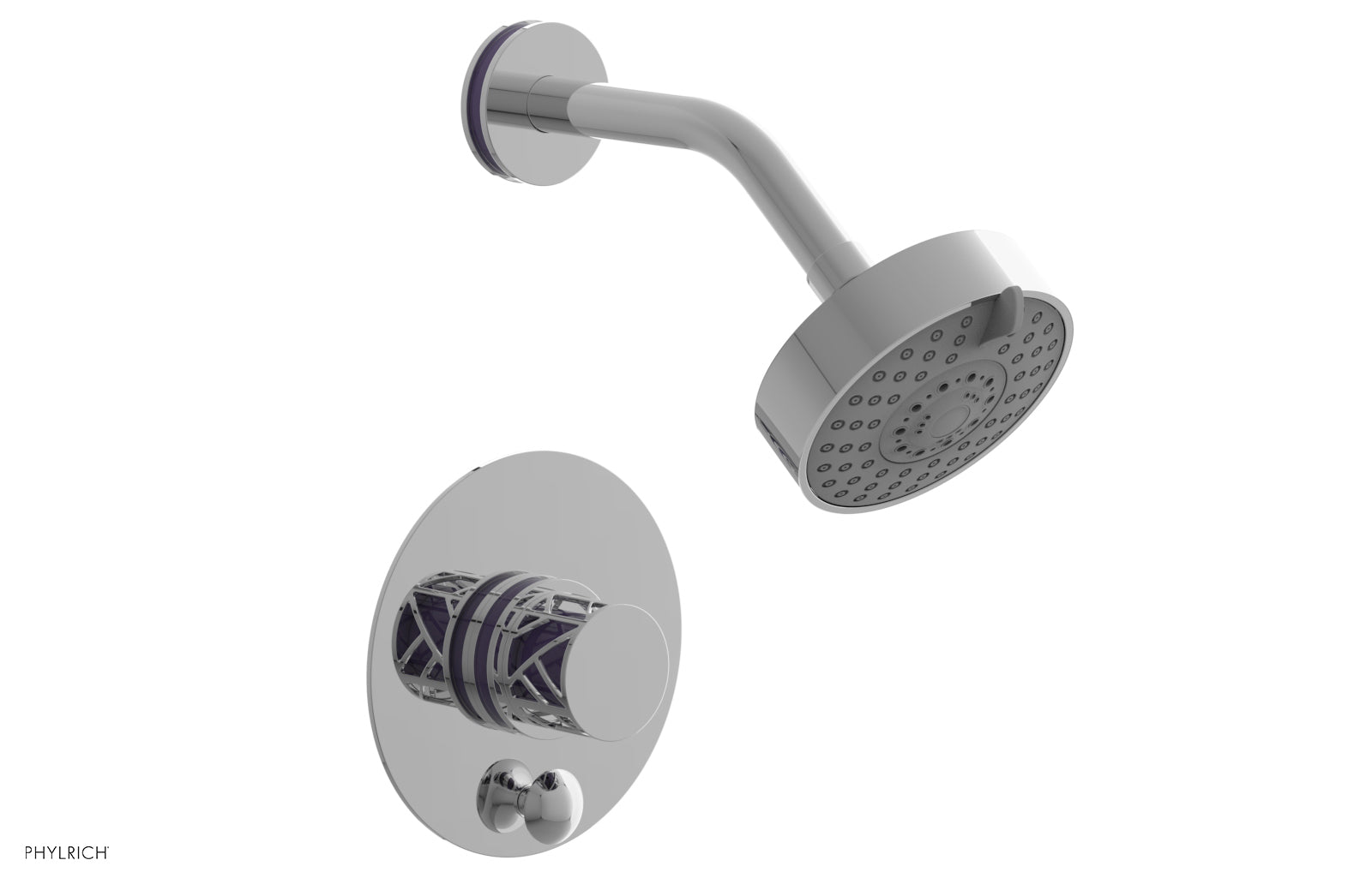 polished chrome shower set