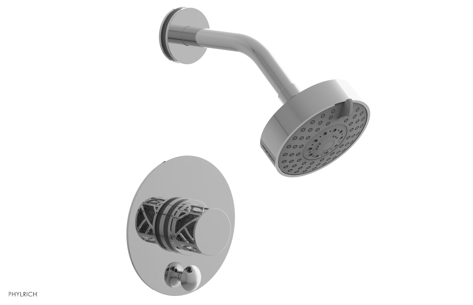 polished chrome shower set