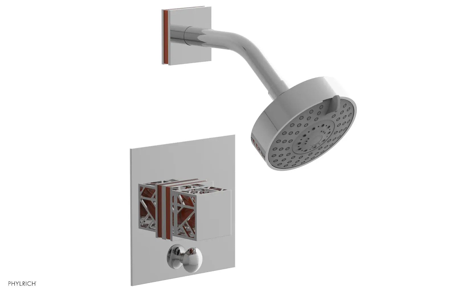polished chrome shower set
