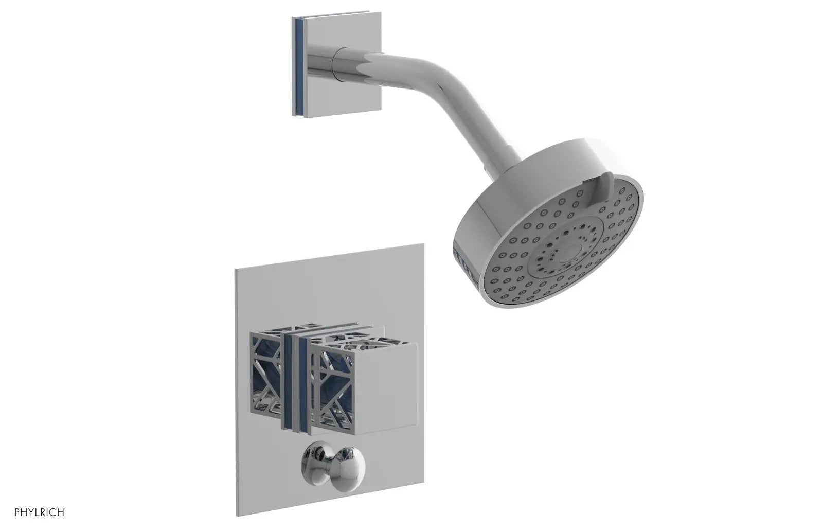 polished chrome shower set