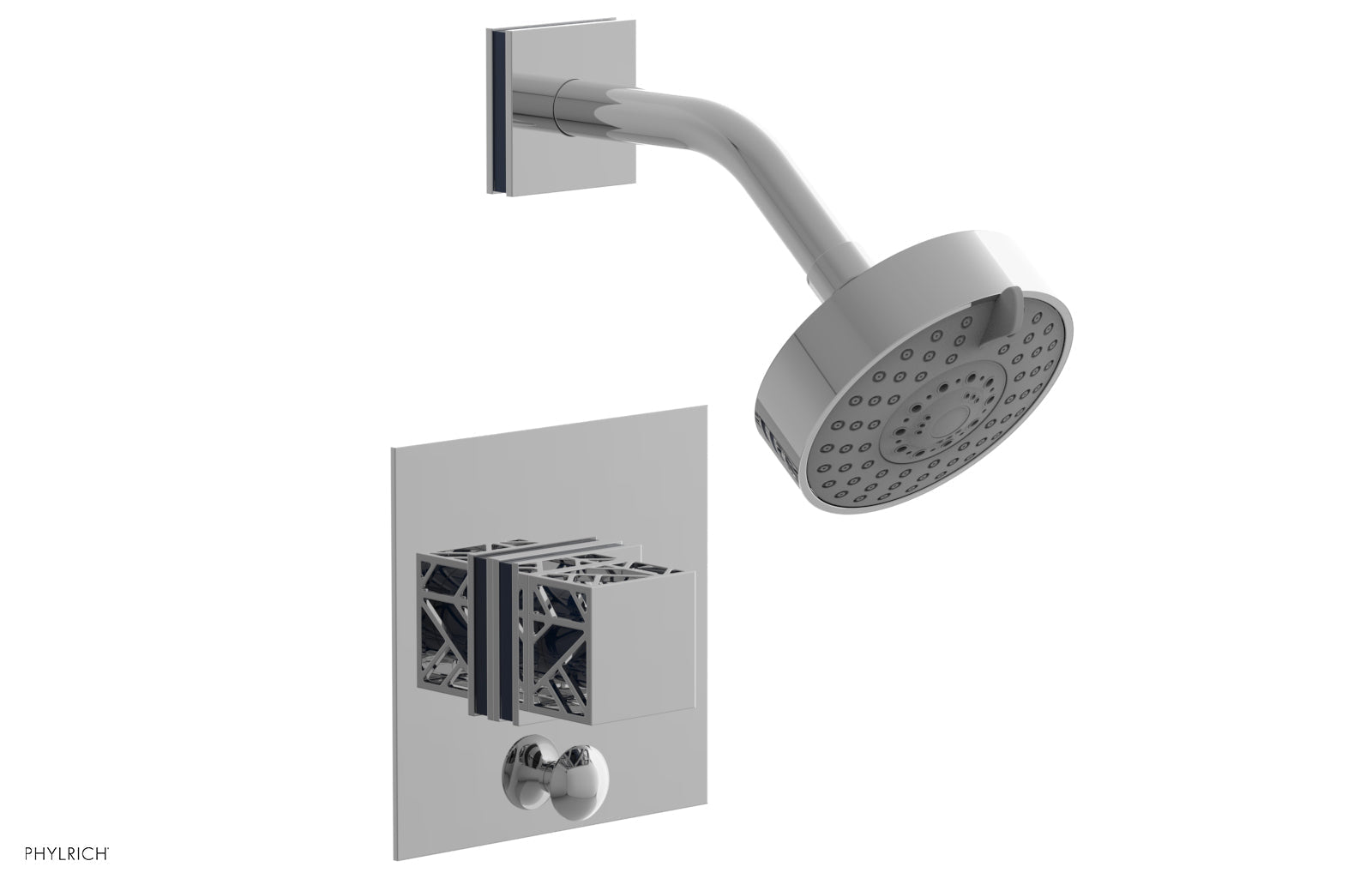 polished chrome shower set