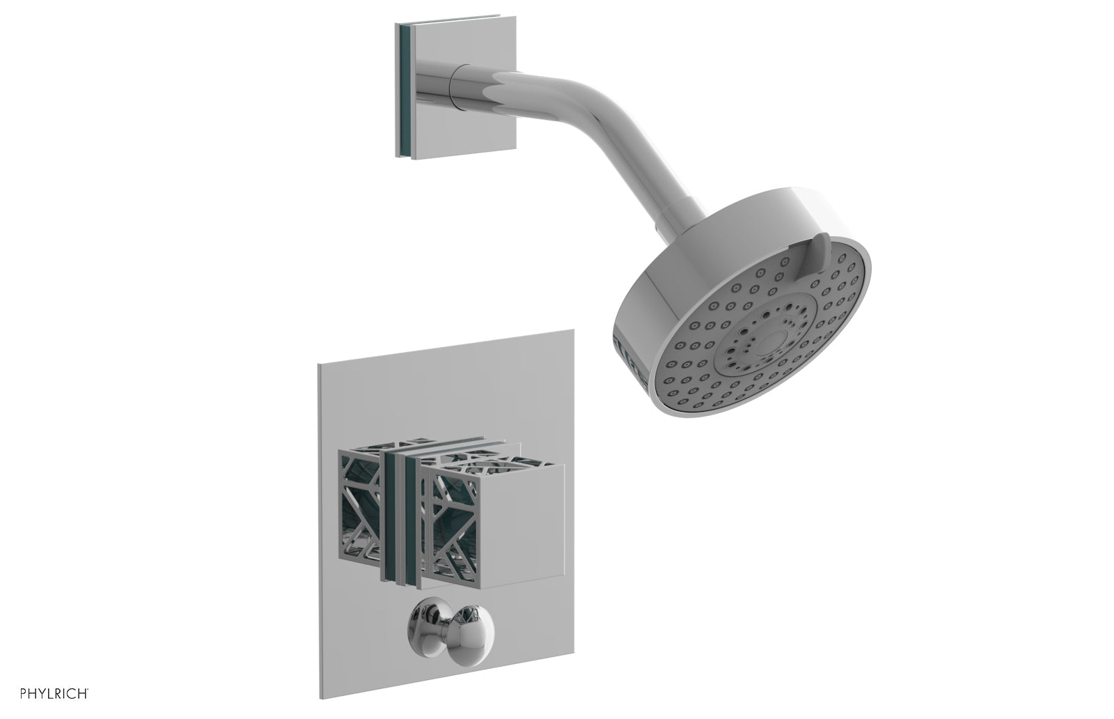 polished chrome shower set