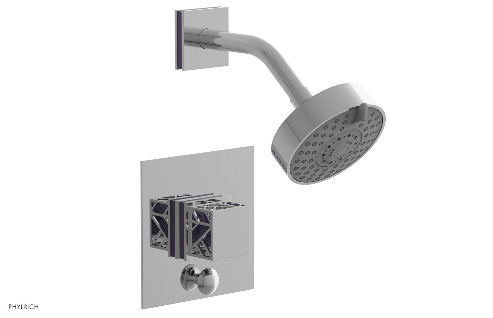 polished chrome shower set