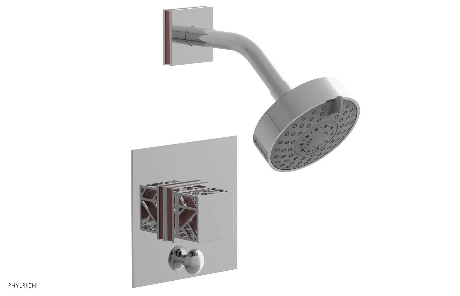 polished chrome shower set