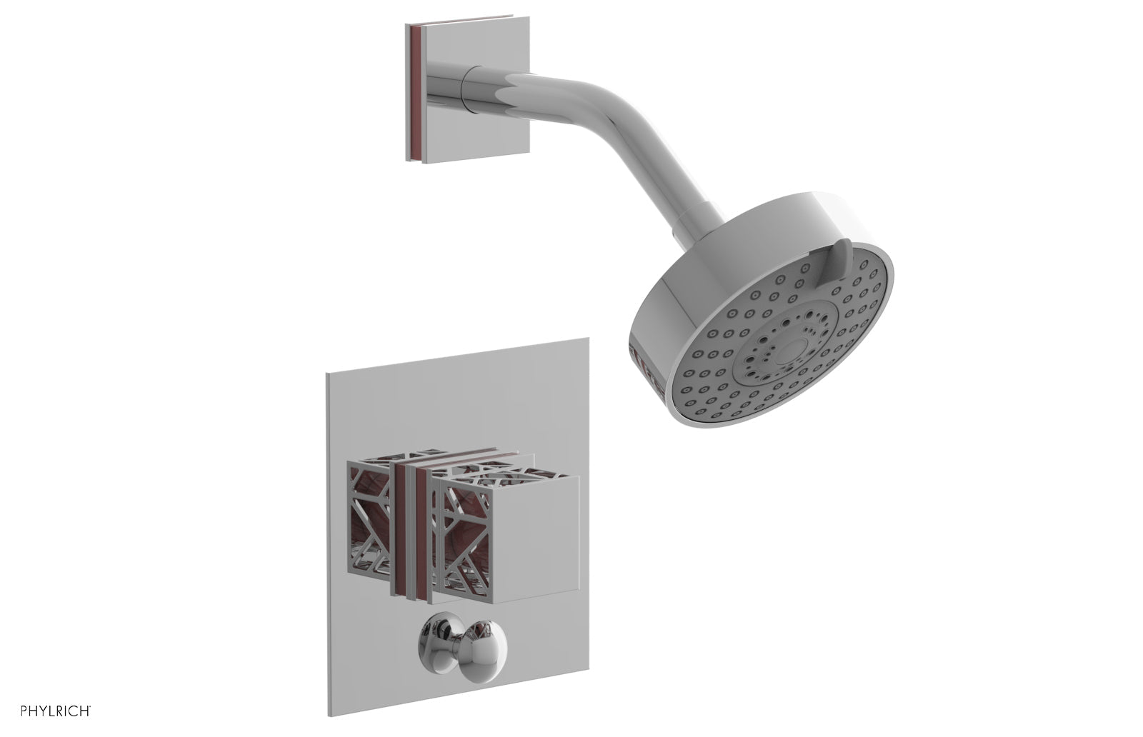 polished chrome shower set