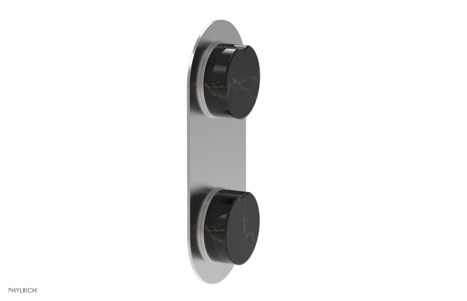 Phylrich CIRC Thermostatic Valve with Volume Control or Diverter - Black Marble Handle by Phylrich