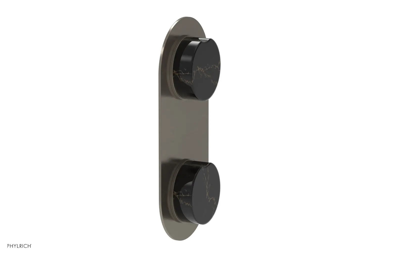 Phylrich CIRC Thermostatic Valve with Volume Control or Diverter - Black Marble Handle by Phylrich
